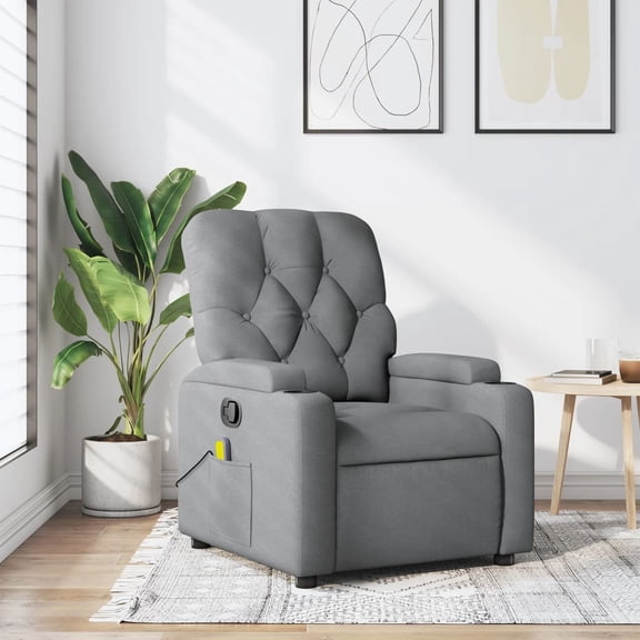 vidaXL Massage Recliner Chair Light grey