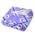 thumbnail image 6 of Geometric Plaid Throw Blanket,Super Soft Anti-Pilling Flannel Bed Blankets, 80"x60", 6 of 8