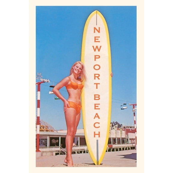 Pocket Sized - Found Image Press Journals: Vintage Journal Surfer Girl, Newport Beach (Paperback)
