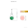 thumbnail image 3 of ANGARA Natural Emerald Knotted Heart Pendant with Diamond in 925 Sterling Silver for Women (Size-5mm) | May Birthstone, Birthday, Anniversary, Jewelry Gift for Women | Natural Emerald Necklace, 3 of 8