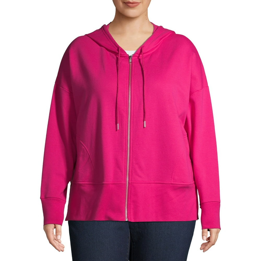 Terra & Sky - Terra & Sky Women's Plus Size Full Zip Fleece Hoodie ...