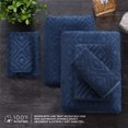 Jessy Home 8-Pc Navy Blue Bath Towel Set, 2 Oversized, 2 Hand Towels, 4 ...