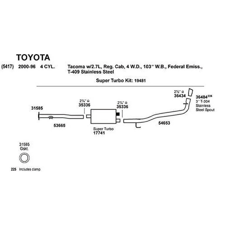 Walker Heavy Duty Exhaust Clamp 35036 - T-Bolt Design For Superior Seal, Fits Chevrolet C60 Kodiak