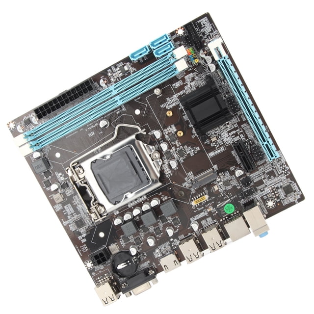 Placa Base De PC, Placa Base De Minería ITX DDR3 3 SATA2.0 Compatible Con VGA H61 Con NIC De 100M Para Oficina