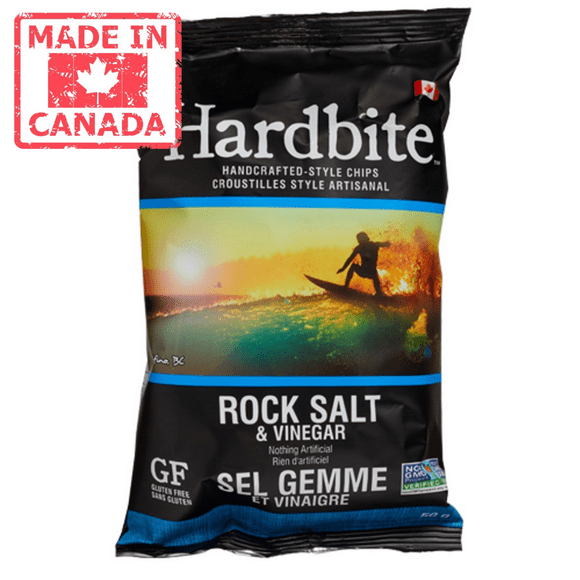 Hardbite Chips Rock Salt & Vinegar Potato Chips | 50G/Unit, 30 Units/Case