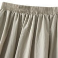 thumbnail image 4 of Mrat Casual Skirt Womens New High-Waist Flower Skirt Lantern Skirt Mid-Length A-Line Skirt Mid-Calf Skirt Fringe Skirts for Women S-102 Khaki One Size, 4 of 6