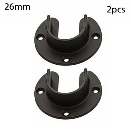 

2PCS Stainless Steel Clothes Closet Rod Bracket Flange Lever Support Holder Hanger 26mm