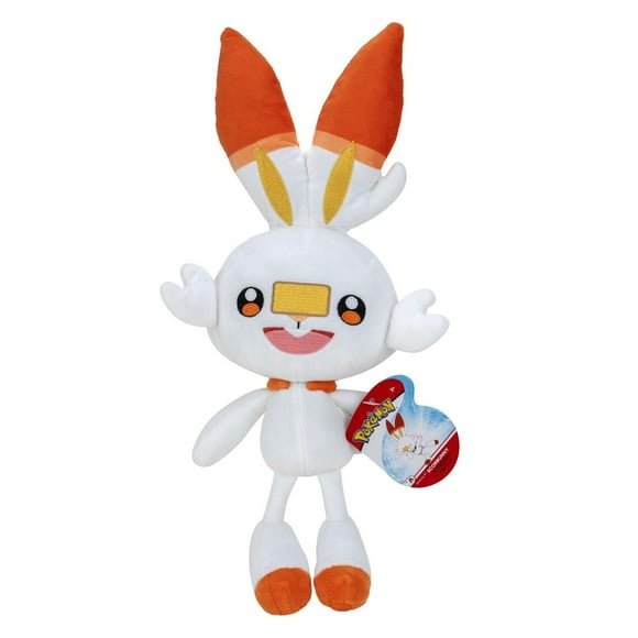 Peluche officielle Pokemon Épée et Bouclier 8" - Scorbunny