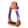 thumbnail image 2 of Tough 1 Stirrups Polished Aluminum Barrel Racer Rubber Brown 57-99655C, 2 of 2