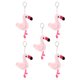 thumbnail image 4 of 5pcs encantadores flamencos peluches colgantes decorativos dibujos animados animales llavero decoración, 4 of 6