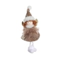thumbnail image 3 of Adorno Colgante de Navidad Macarena Muñeco de Ángel de Peluche Marrón 18 cm x 8,5 cm x 4 cm, 3 of 8