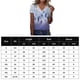 thumbnail image 2 of Camiseta Camiseta de manga corta de encaje con cuello en V y estampado suelto informal para mujer Cgtredaw para Mujer Azul T XL, 2 of 8