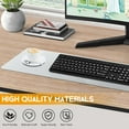thumbnail image 4 of YRLLENSDAN 47 inch Computer Desk,Office Desk with Metal Frame,Modern Simple Style for Home Office Study,Writing for Small Space, Brown, 4 of 8