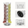 thumbnail image 1 of HLONK 1pc Black/silver Capsule Coffee Stand Display Stand Storage Stand The Rotary Cup Holder Can Hold 24 Coffee Capsule Holders  Suitable For Office And Home Kitchen Use  Convenient Stor, 1 of 6