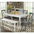 thumbnail image 2 of TMS Albury 6-Piece Cross Back Dining Set with Bench, Multiple Colors, 2 of 8