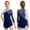 Navy Blue, variant on Kids Girls Figure Skating Dress Long Sleeves Ballet Dance Skirted Leotards Gymnastics Size 6-16 Royal Blue 8
