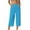 Blue, variant on SwiftWear Women's Straight-Leg Work Capris Dress Office Pants with Pockets, Relaxed Fit Cropped Pants S-3XL