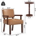 thumbnail image 6 of FAGAGA Mid Century Modern Accent Chair, Upholstered Oversized Chair, Ergonomics Armchair for Living Room, Reading Room, Reception Room, Bedroom, Dorm | Leather Brown, 6 of 6