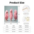 thumbnail image 2 of Rateoe Adorable Pink Fluffy Birds Pattern Decorative Picture – Unique Modern Wall Art, Ready-to-Hang Canvas Print for Home (Vertical), 2 of 6