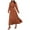 Orange, variant on larppty Women Fall Maxi Dresses Long Sleeve V Neck Swiss Dots High Waisted A-Line Ruffle Boho Long Dress Vacation(Orange,XXL)