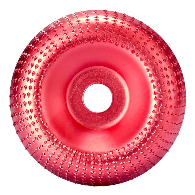 Disco de desbaste para madera, herramienta rotativa con revestimiento de carburo de tungsteno, diámetro exterior de 100mm, diámetro interior de 16mm, color rojo, ideal para amoladora angular.