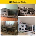 thumbnail image 4 of AIVITUVIN Outdoor Rabbit Hutch Indoor Bunny on Wheels Large Guinea Pig Cage with Run for Any Small Animals,Removable Pull Out Tray, 4 of 7