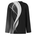 thumbnail image 5 of SYMOID Womens Ultra-Soft Stretchy Long Sleeve Top - 95% Polyester 5% Spandex, Geometric Pattern, Black, Flattering Fit (S-XXL) for Daily/Office Wear,Size 2XL, 5 of 5