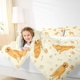 thumbnail image 4 of Homewish Golden Retriever Animal 7-Piece Twin Bedding,Dog Paws Bone Bedding Comforter Set,Yellow,Reversible, 4 of 8