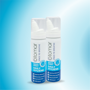 OTOMAR ADULTS DAILY HYGIENE NASAL SPRAY: First Adjustable Flow, 100% Drug Free, Fast Mucus Relief, 1.7oz x 2, Pack of 2