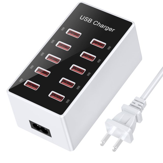 Estación de carga USB SZSHXCRXKJY 10 puertos para múltiples dispositivos