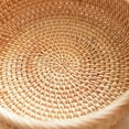 thumbnail image 4 of Handwoven Rattan Storage Basket | Natural Wood Fruit & Vegetable Drainage Basket | Kitchen & Living Room Organizer | 26x26x10cm Snack & Bread Basket, 4 of 6