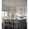 thumbnail image 2 of Vertex Collection One-Light Matte Black Clear Glass Contemporary Foyer Light, 2 of 16