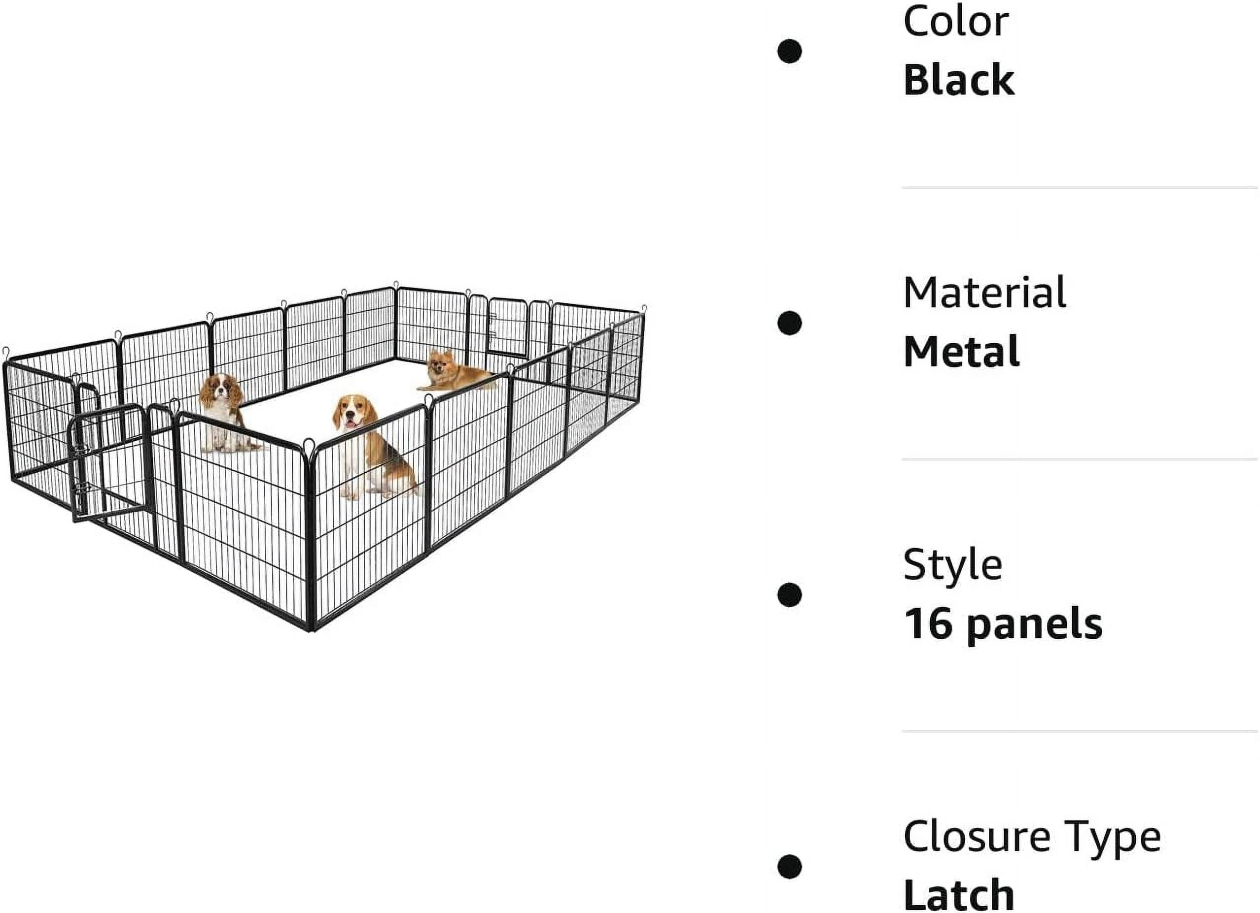 BestPet Dog Playpen Pet Dog Fence 32"Height 16 Panels Metal Dog Pen