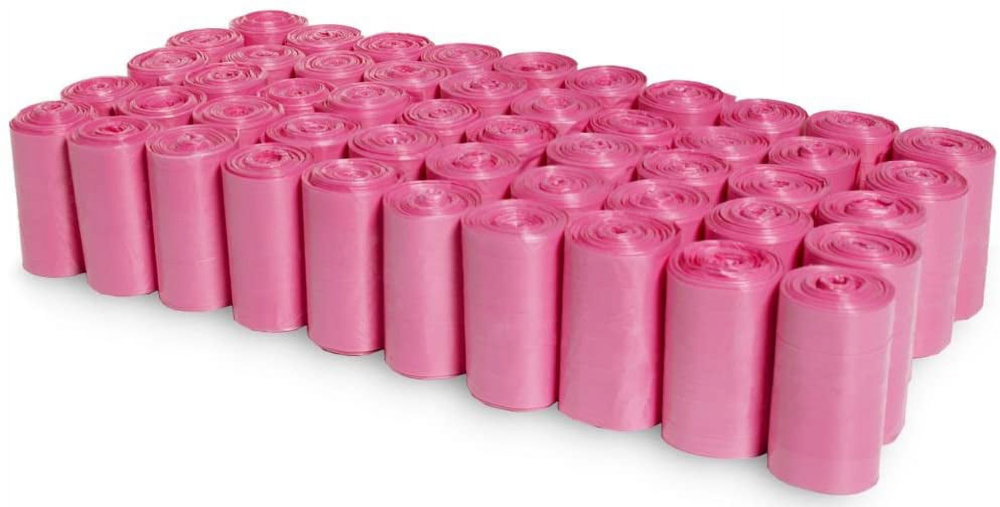 Pink Poop Bags - 1000 Count Dog Waste Bags, Cat Litter Bags