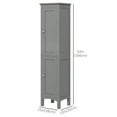 thumbnail image 3 of kleankin Bathroom Tall Storage Cabinet with Adjustable Shelves, Grey, 3 of 10