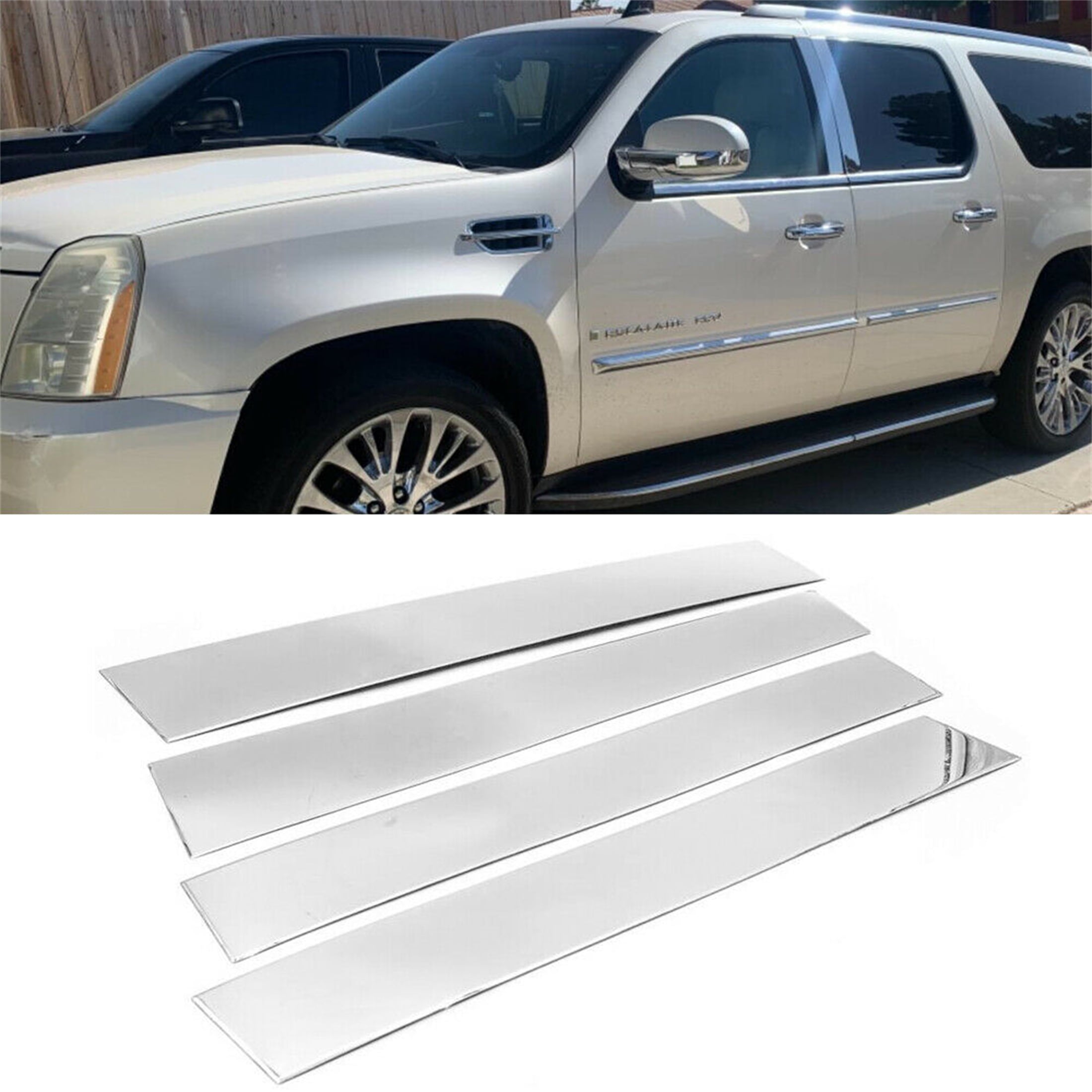 Front Bumper Molding Compatible with 2015-2018 Cadillac Escalade/Escalade ESV Wheel Opening Trim Textured Black Passenger Side 