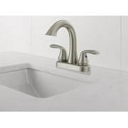 Peerless Two Handle 4Centerset Bathroom Sink Faucet in Brushed Nickel