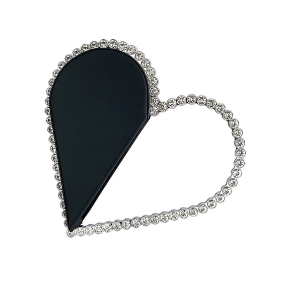 Elegant Heart Shaped Purse With Frame Evening Bag For Wedding Party And Cocktail Event