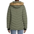 thumbnail image 5 of Swiss Tech Women's and Plus Bibbed Solarball Puffer Coat with Faux Fur Trimmed Hood, 5 of 5
