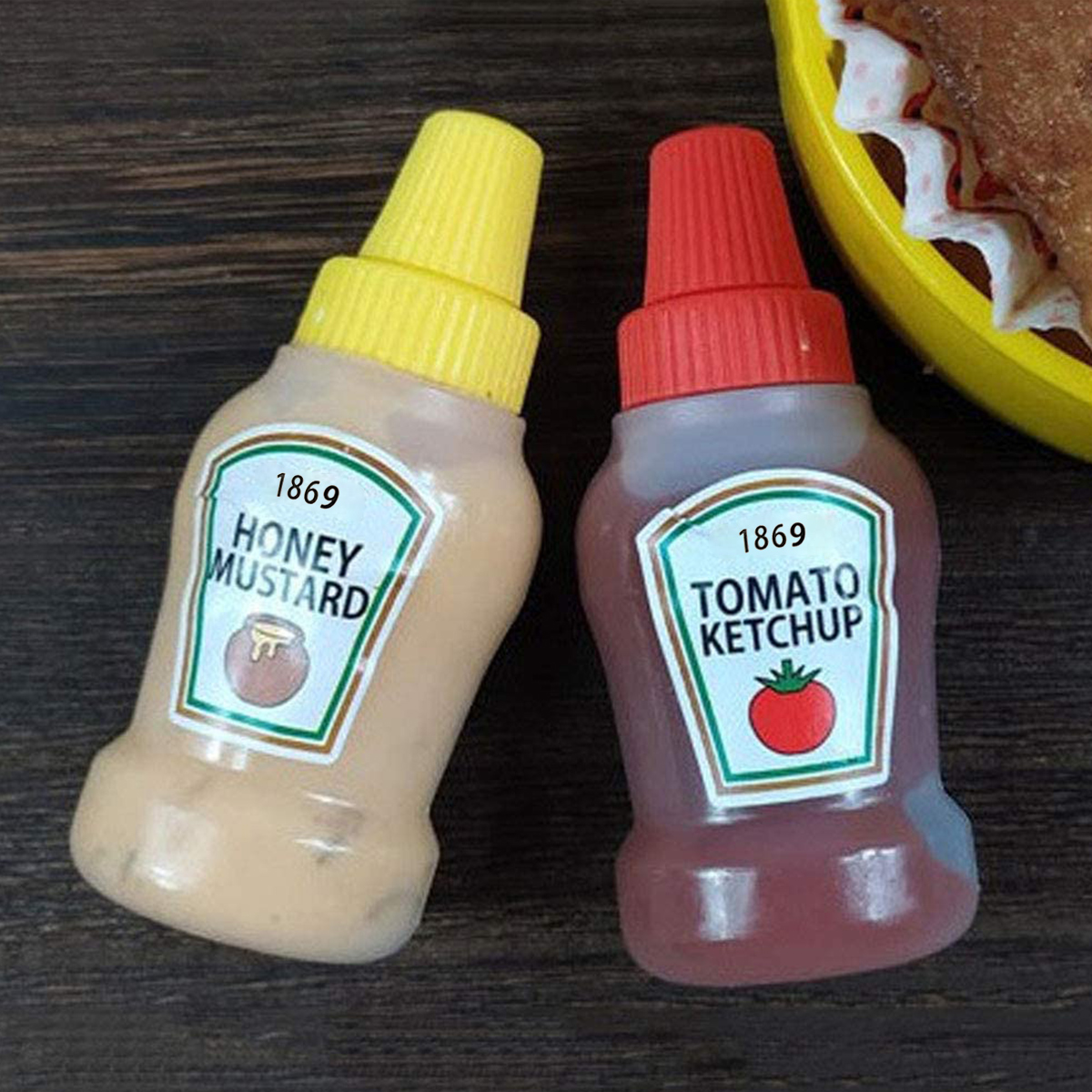 MTFun 2pcs Mini Condiment Bottles Food Grade Squeeze Bottle Protable