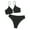 Black, variant on Swimsuits for Women Two Piece Women's Split Solid Bikini Two-Piece Swimsuit