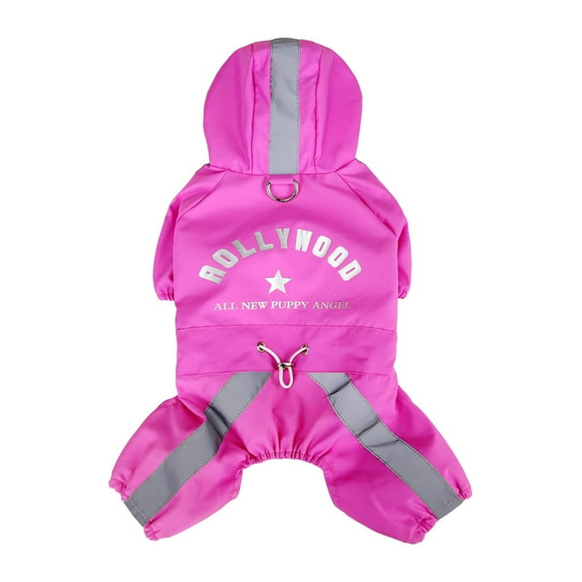 TIELUTT Dog Raincoat with Clear Hood Poncho Rain Jacket For Small Medium Dogs Nighttime Reflective Strip Pet Dog Swimming Vest Ruff Life Dog Raincoats for Medium Dogs No Hood Outward Life Jacket Dog