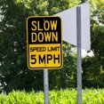 thumbnail image 2 of (3 Pack) Slow Down Speed Limit 5 MPH Sign, Slow Down Sign, 18" x 12" Engineer Grade Reflective Sheeting, Rust Free Aluminum, Weather Resistant, Waterproof, Fade Resistant, 2 of 8