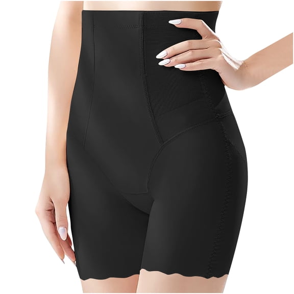 Clearance! Holloyiver High Waist Panties Tummy Control Women Ladies Underpants Shaper Fiber Compression Bodysuit Shaper with Butt Lifter Black