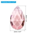 thumbnail image 2 of Uxcell K9 Crystal Pendants Teardrop Beads, 10 Pack 38mm Chandelier Prisms Parts Hanging Beads DIY Lamp Pink, 2 of 7