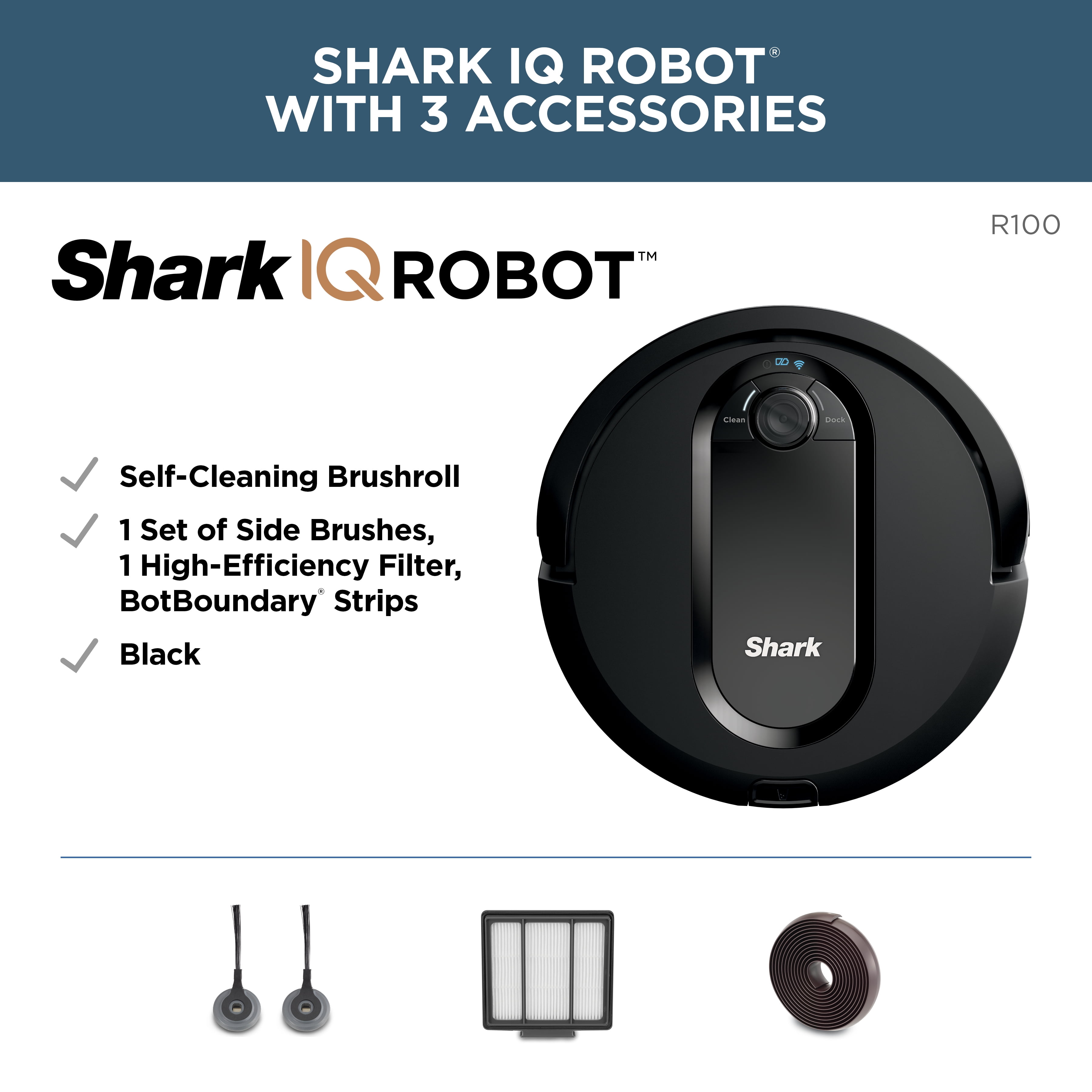 Aspirateur robot Shark IQ avec base auto-vide Aspiration puissante Commande  vocale Wi-Fi Cartographie totale de la maison Parfait pour les animaux de  compagnie Capacité de la tasse à poussière de 0,17 pinte