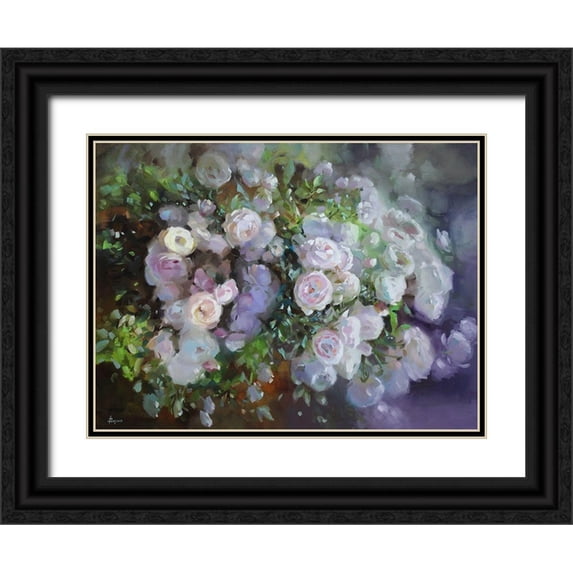 Rogozina, Svetlana 32x25 Black Ornate Wood Framed with Double Matting Museum Art Print Titled - Aromat of Roses