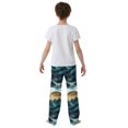 thumbnail image 4 of FORMRS Boys Pajama Pants with Pockets Size 6-8Y Kids Lounge Sleep Bottoms, Blue Mountains, 4 of 8