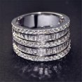 thumbnail image 1 of FDLK, 2 uds., conjunto nupcial, anillos elegantes para mujer, joyería de moda de compromiso de boda con anillo femenino de circón cúbico brillante completo Tan Jianjun unisex, 1 of 2