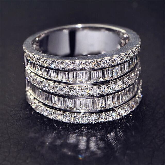 FDLK, 2 uds., conjunto nupcial, anillos elegantes para mujer, joyería de moda de compromiso de boda con anillo femenino de circón cúbico brillante completo Tan Jianjun unisex